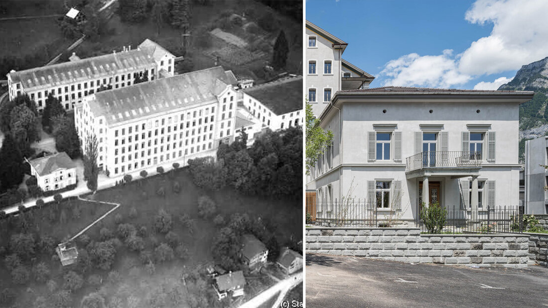 Von der Fabrikantenvilla zur Schulstätte für Kinder: Die Stoffel-Villa in Mels. (Bilder: Pressedienst und Marco Brunner)