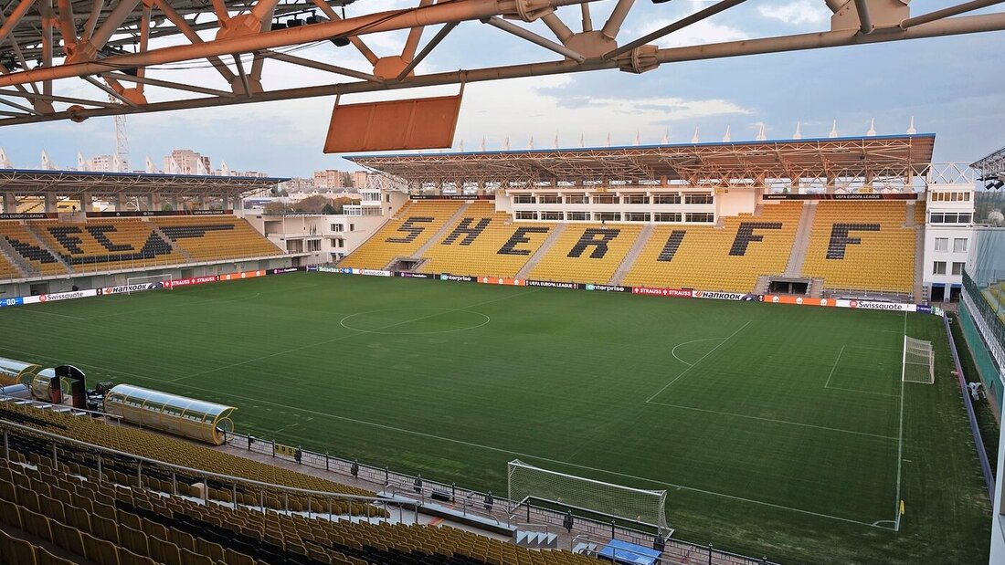 Hier tritt der FC St. Gallen heute an: Das Sheriff-Stadion in Tiraspol bietet Platz für rund 12 000 Fans. (Bild: Keystone) 208119_208120.jpg