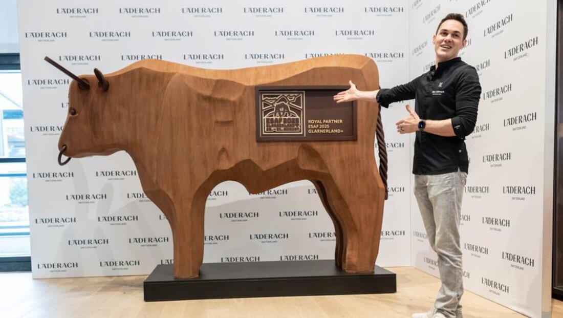 Der Esaf-Siegermuni von Elias Läderach sieht aus wie Holz, ist aber alles reine Schokolade. (Bilder: Sasi Subramaniam)