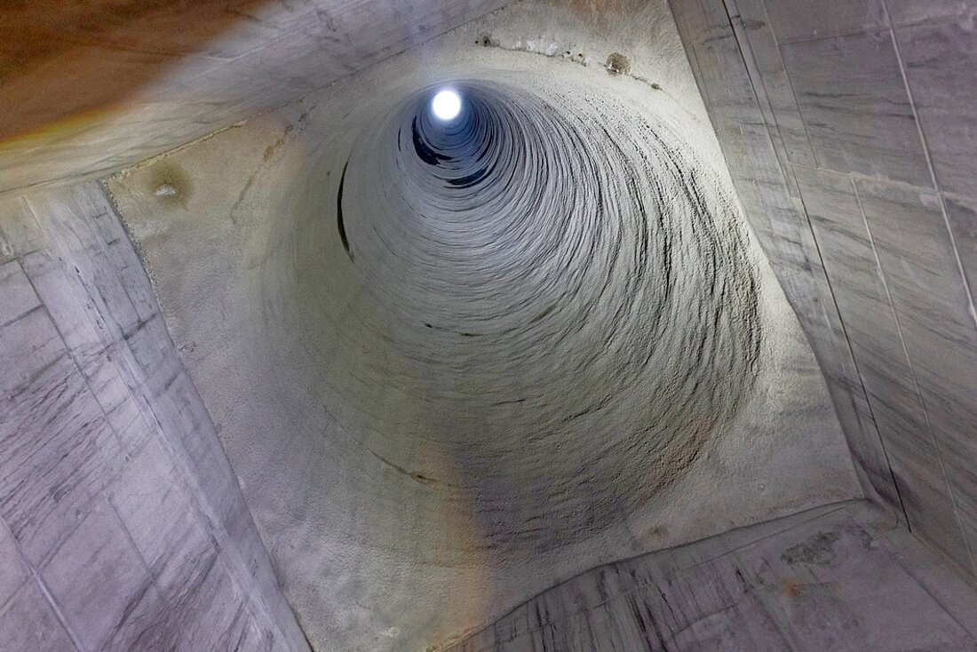 Lüftungsschacht: Der Rauch wird bei einem Notfall ins Freie geleitet.