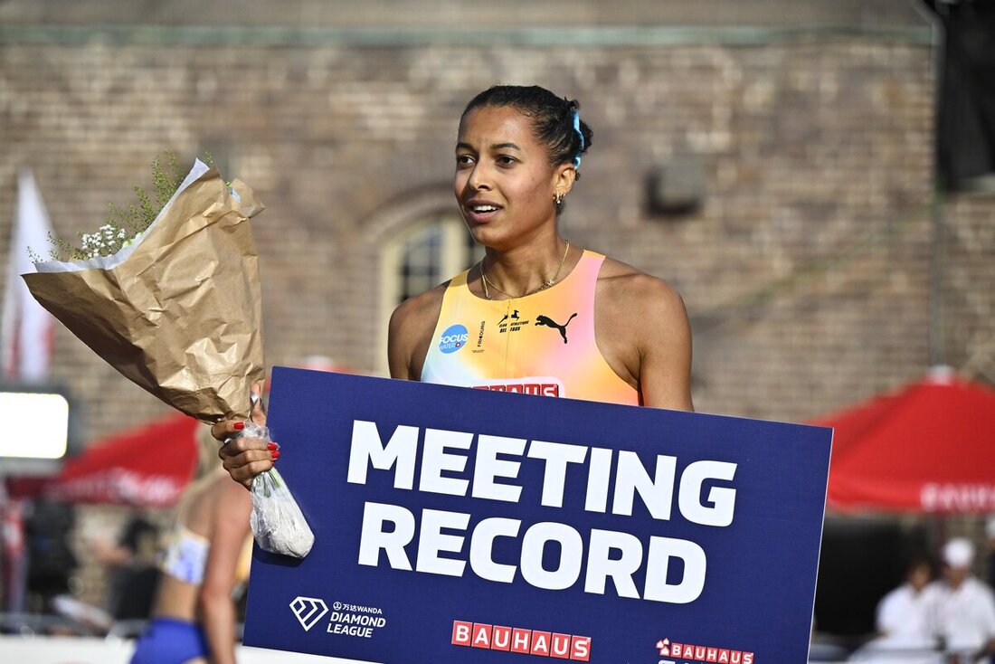 In Topform: Audrey Werro in Stockholm. (Bild: Keystone)