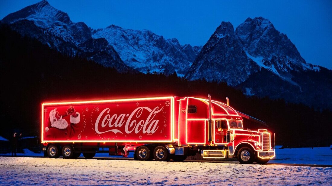 Halt in Mels: Am Dienstag, 10. Dezember ist der Cola-Truck von 13 bis 19 Uhr vor dem Pizolpark. (Pressebild)