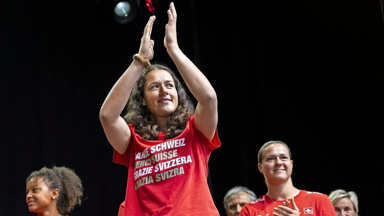 FUSSBALL FRAUEN EM 2025 TEAM SCHWEIZ EMPFANG