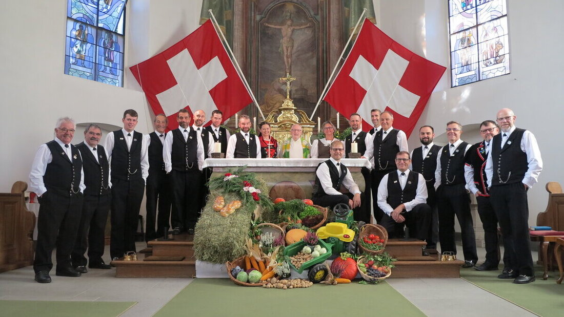 Der Jodelgesang gehört in Vilters zum Erntedankfest: Dieser «Gottesdienst plus» zieht jeweils Menschen aus nah und fern an. (Pressebild)