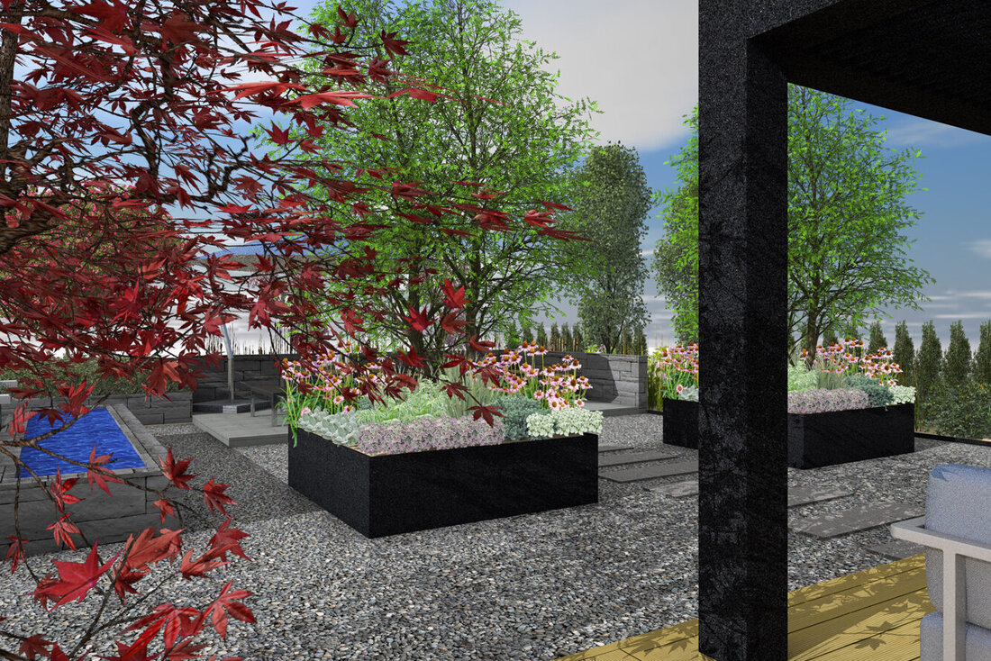 Dank modernsten 3D-Visualisierungen können sich Kunden vorstellen, wie ihr Garten in Zukunft aussehen wird.