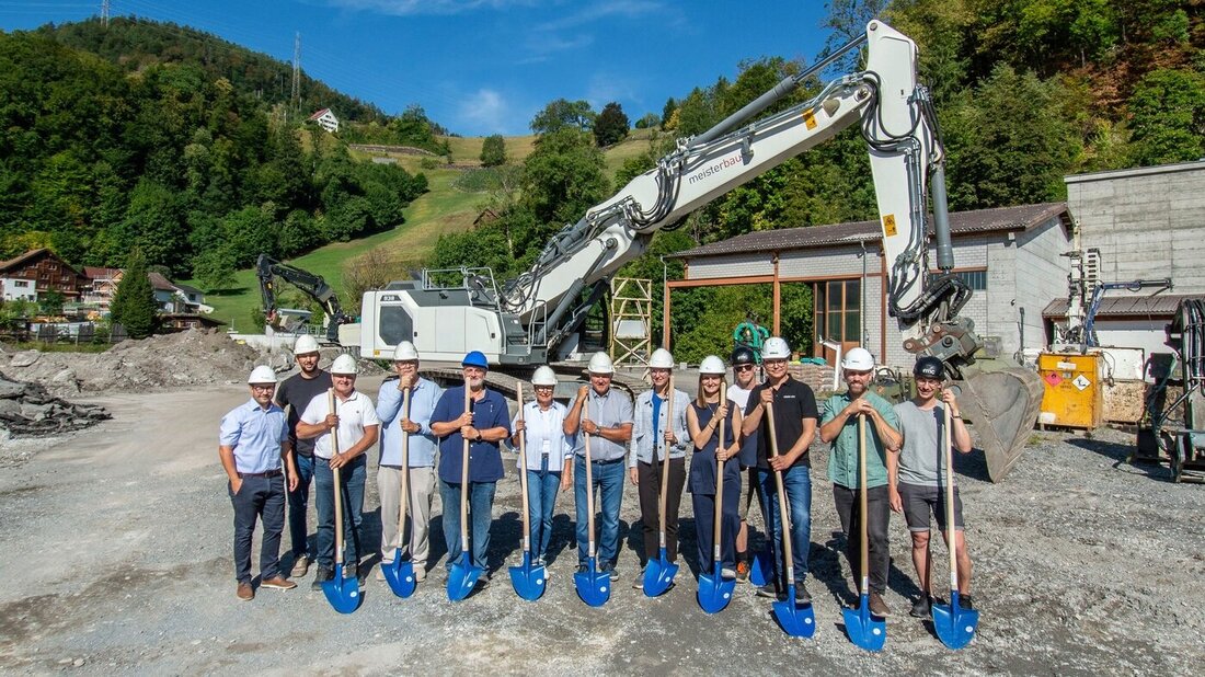 Am Nidberg Mels: Spatenstich für 36 Eigentumswohnungen in grüner Umgebung. (Pressebild) 214939_215170.jpg