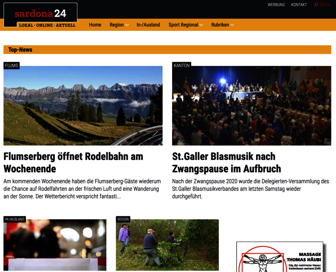 Ab sofort online: Das Portal «Sardona24».
