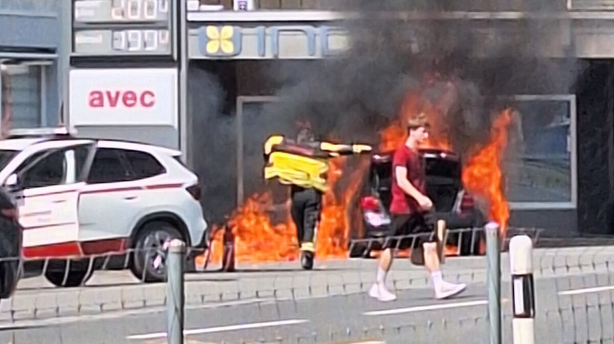 Auto in Sargans niedergebrannt