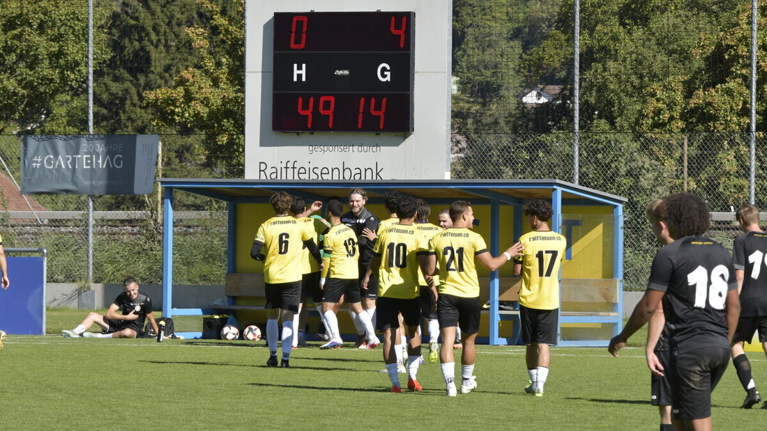 Klare Sache: Nach 50 Minuten ist das Derby in Mels zu Gunsten von Flums entschieden. (Bild: Reto Voneschen)