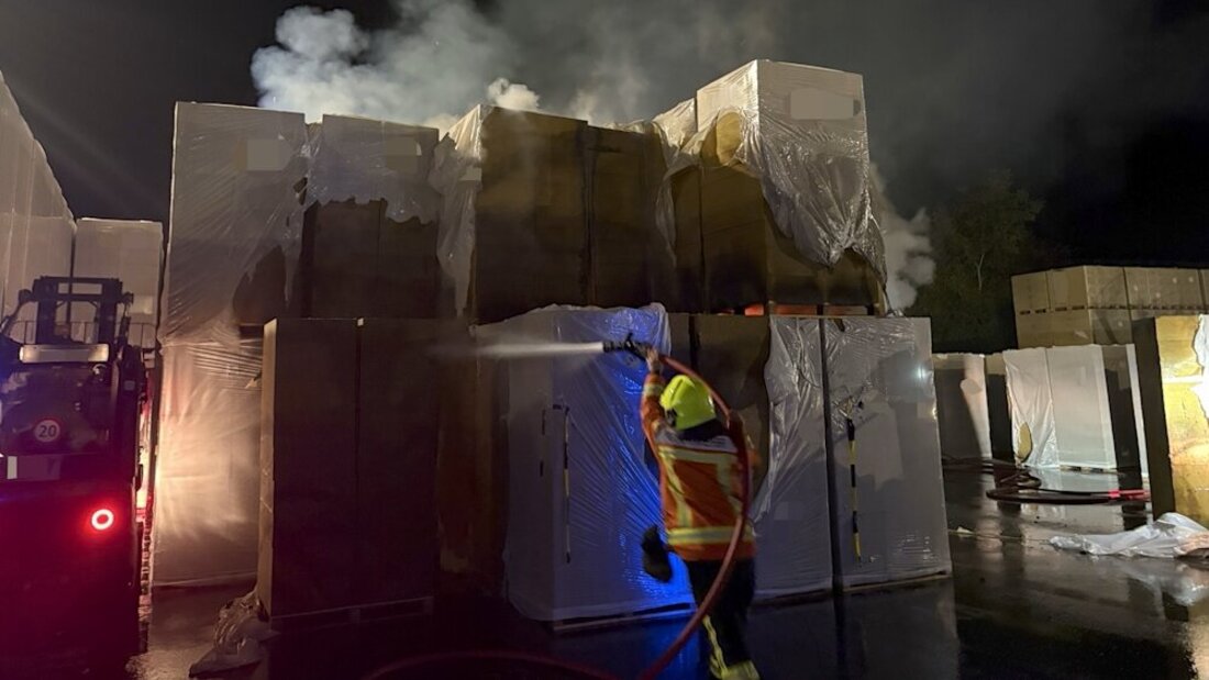 Glück im Unglück: Beim Brand auf dem Flumser Industriegelände wurde niemand verletzt. (Bild: Kantonspolizei St.Gallen)