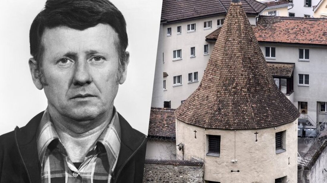 Auch in Graubünden unterwegs: Der Ein- und Ausbrecherkönig Josef Wessely beging in der ganzen Schweiz unzählbar viele Einbrüche und brach auch aus dem ehemaligen Sennhof-Gefängnis in Chur aus. (Bilder: Keystone und Archiv/Bildmontage)