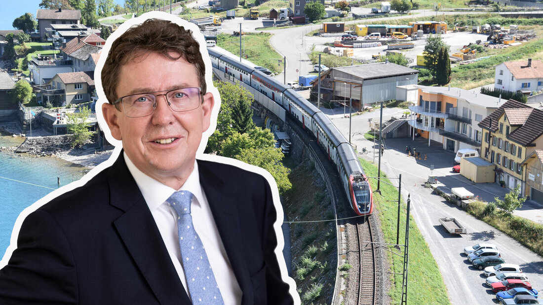 Spurwechsel: Der Bund will auf den Ausbau der einspurigen Strecke im Tiefenwinkel verzichten. (Bilder: Ruedi Gubser, Keystone/Bildmontage: «Sarganserländer»)