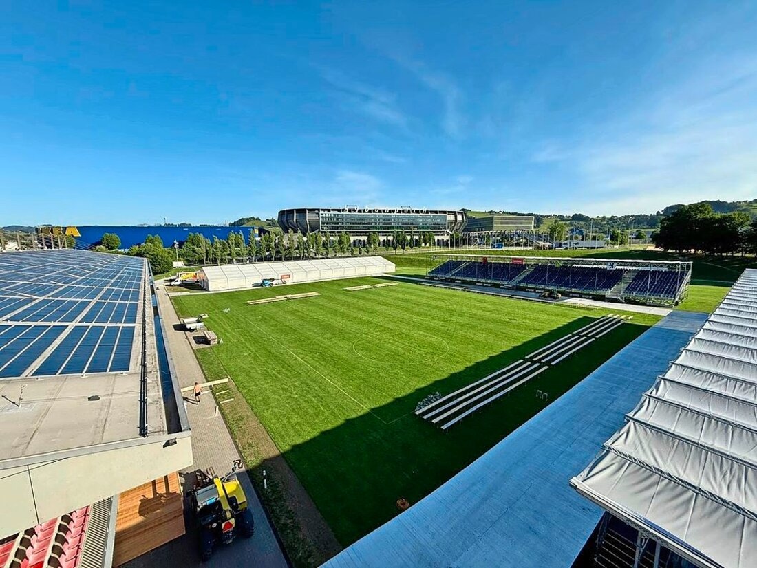 Bereit für das grosse Fest: Die Schwingarena im Gründenmoos. Pressebild 150191_150193.jpg