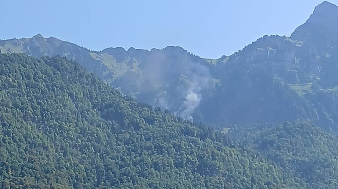 Der Brand ist von Walenstadt aus seht gut zu sehen.