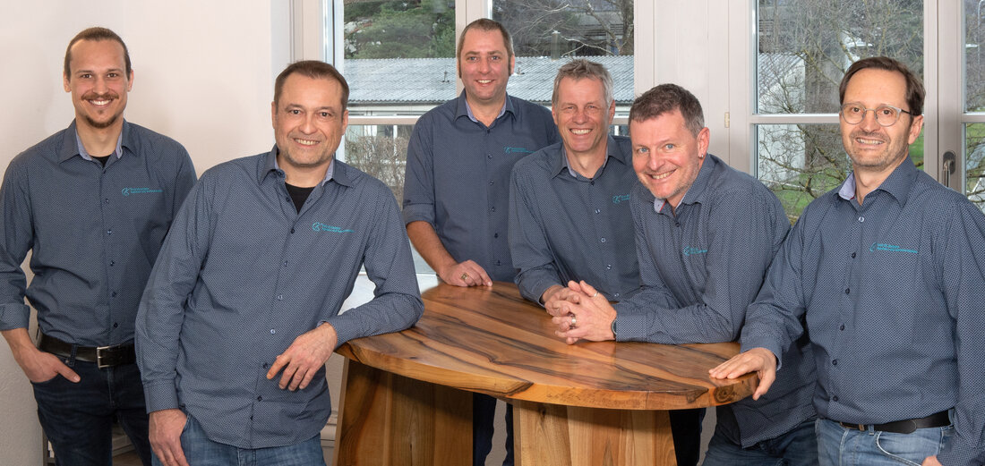 Die neue Geschäftsleitung der Kreis AG Sargans mit Ernst Kühne (Zweiter von rechts) an der Spitze.