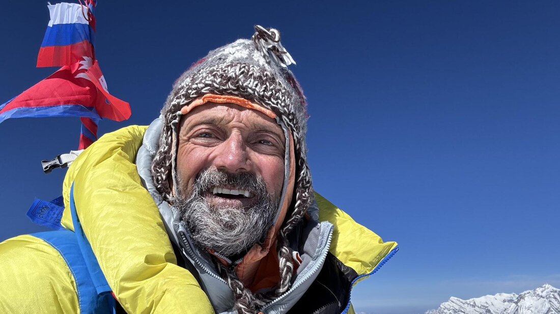 Richi Bolt auf dem Gipfel des Annapurna. (Pressebild)