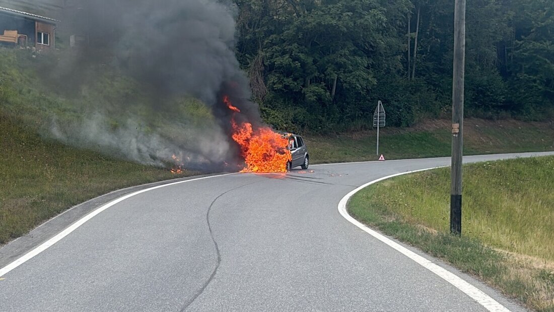 Die Feuerwehr löschte den Brand. 20260811123409609.jpg