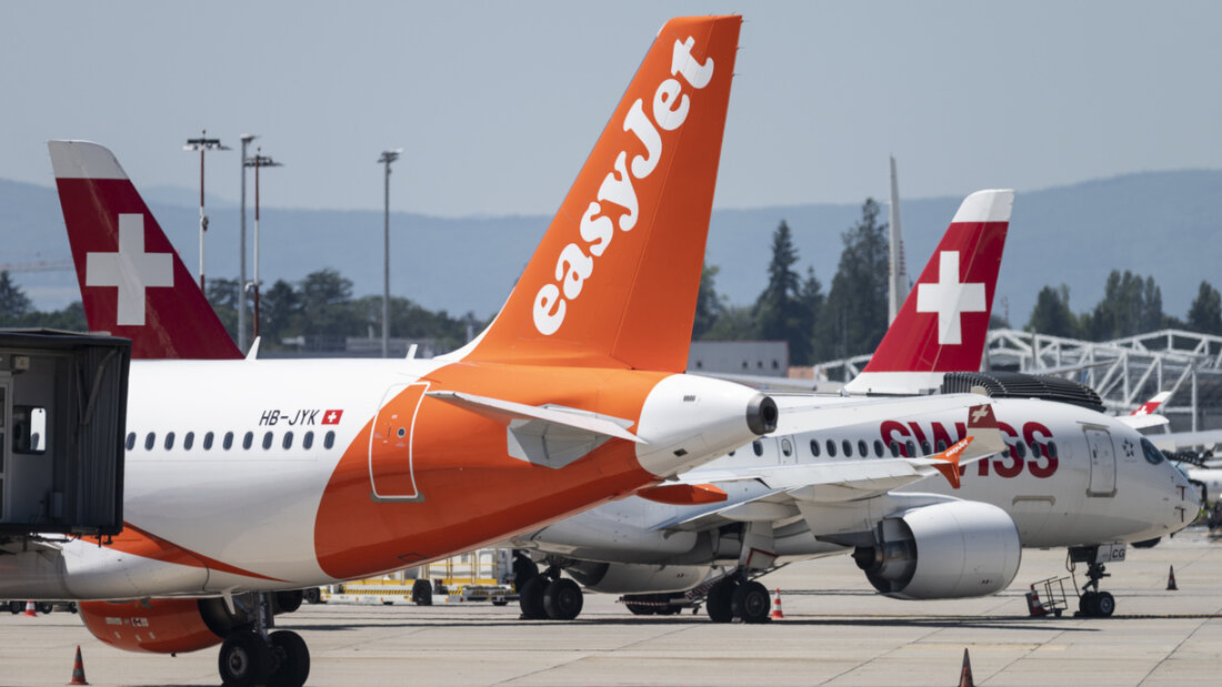 Easyjet ist vor der Swiss die wichtigste Fluggesellschaft für den Flughafen Genf Cointrin. (Archivbild) 20251029152238103.jpg