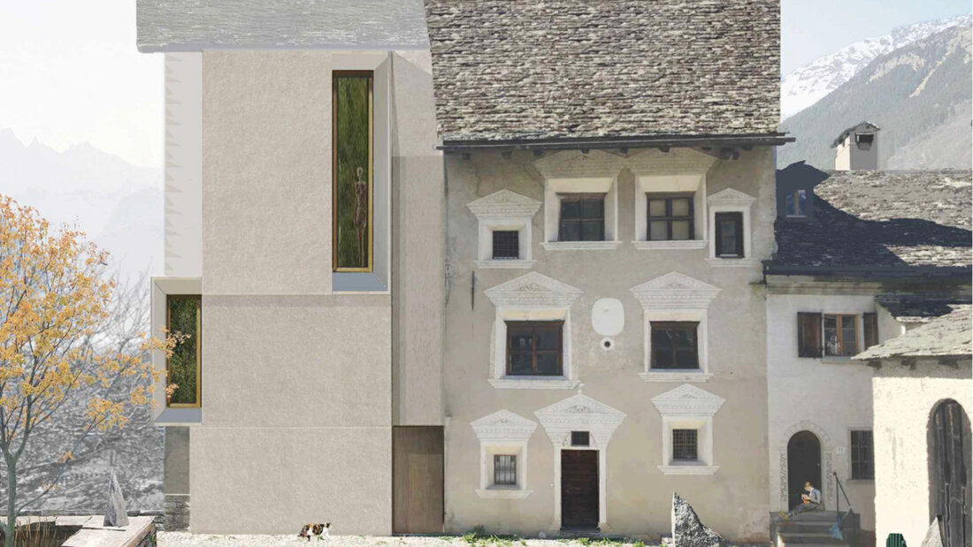 Ein neuer Flügel mit Aufzug und einem neuen Ausstellungssaal: So sieht der Plan für die Renovierung des Museums "Ciäsa Granda" in Stampa aus. Die Kosten für die Arbeiten belaufen sich auf 15 Millionen Franken. 20251212160823798.jpg