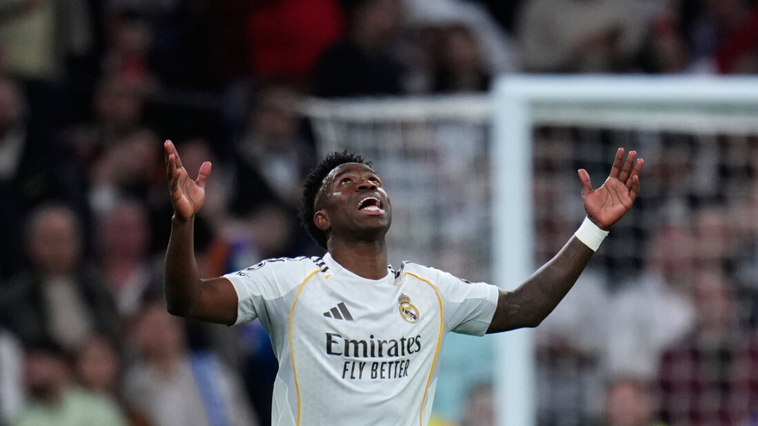 Ein Gebet für wen? Für Real Madrids Vincius oder Manchester City wird schon in den Achtelfinals der Champions League Endstation sein 20260227130824245.jpg