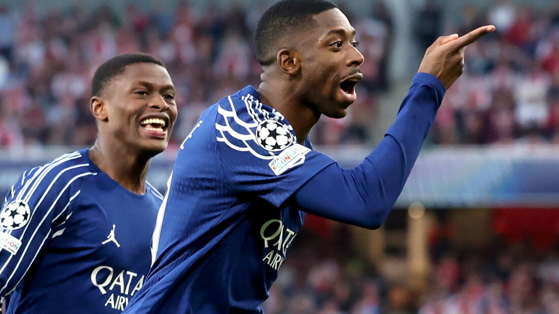 PSG-Stürmer Ousmane Dembélé feiert seinen Treffer im Auswärtsspiel gegen Arsenal 20250429225722174.jpg