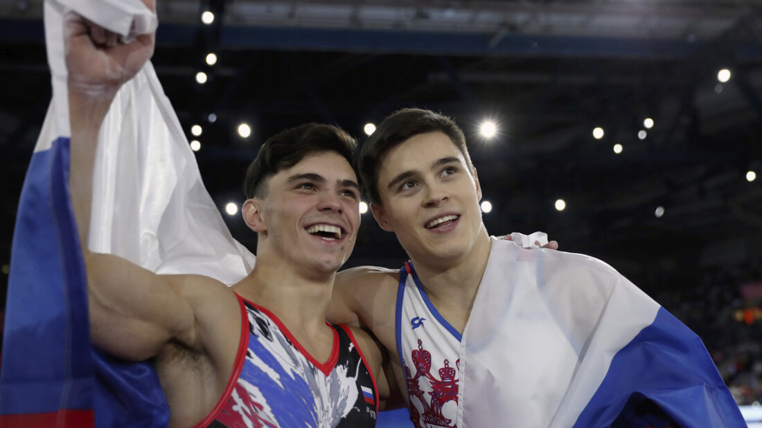 Russische Turner - im Bild Nikita Nagorny und Artur Dalalojan (von links) - dürfen auch auf europäischer Ebene wieder Flagge zeigen. (Symbolbild) 20260524114442406.jpg