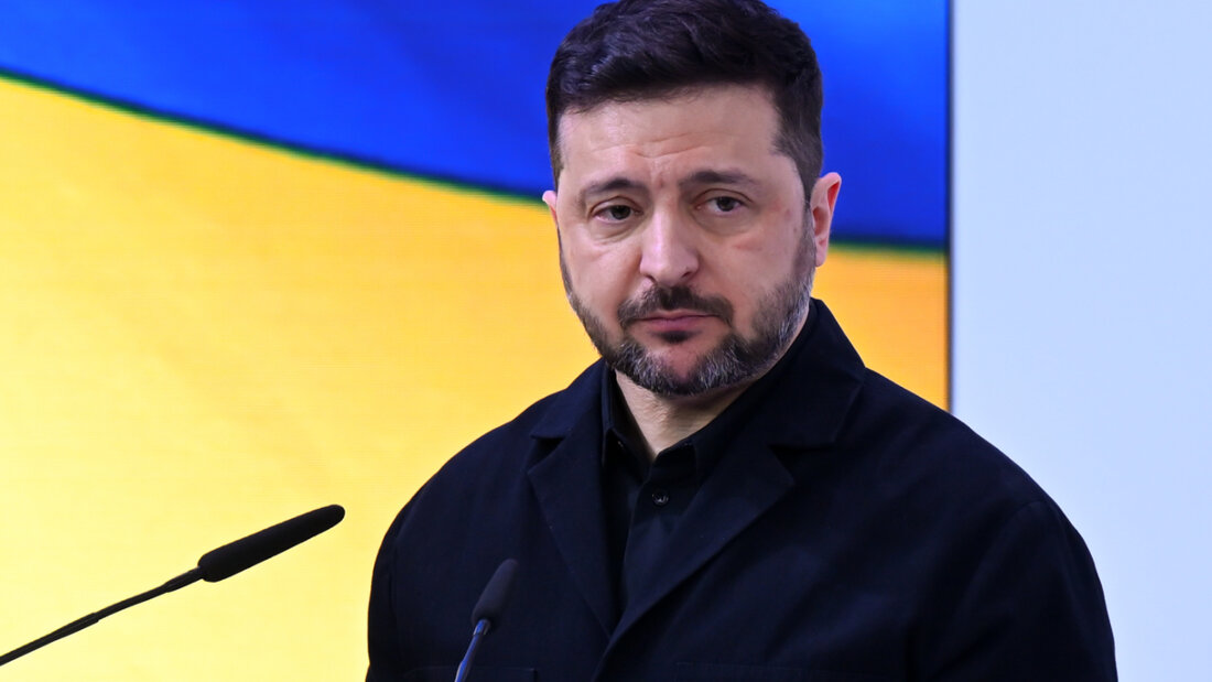 Wolodymyr Selenskyj, Präsident der Ukraine, spricht bei der Münchner Sicherheitskonferenz. Foto: Sven Hoppe/dpa 20260216223154608.jpg