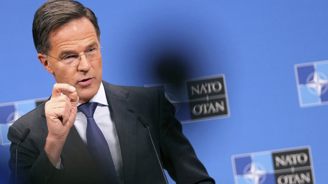 NATO-Generalsekretär Mark Rutte kritisiert die öffentliche Debatte über Waffenruhe zwischen der Ukraine und Russland. Foto: Virginia Mayo/AP 20241218193201926.jpg