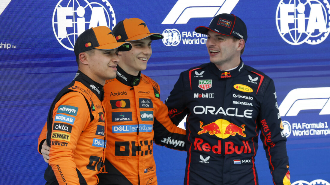 Einer aus dem Trio Lando Norris, Oscar Piastri und Max Verstappen (v. l. n. r.) wird am Sonntag Formel-1-Weltmeister 2025 20251203100758664.jpg