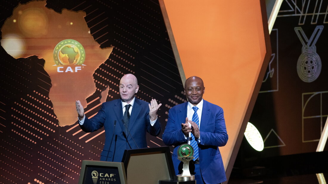 Gianni Infantino, im Bild bei den CAF-Awards 2024, darf auf die Unterstützung der Afrikaner zählen 20260807082459459.jpg