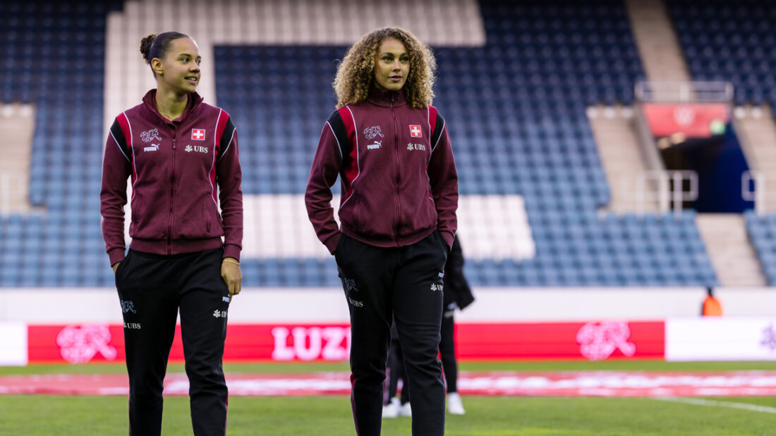Reisen mit Selbstvertrauen zum Nationalteam: Iman Beney (links) und Alayah Pilgrim 20260407101517071.jpg