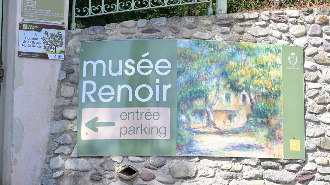 ARCHIV - Blick auf den Eingang zum Renoir-Museum in Cagnes-sur-Mer, nachdem Diebe vier wertvolle Renoir-Gemälde im Gesamtwert von neun Millionen Euro entwendet hatten. Zwei Werke ließen die Täter bei ihrer Flucht zurück, die beiden anderen stellte die Polizei nun rund vier Wochen nach dem Einbruch sicher. Foto: Philippe Magoni/AP/dpa/Archivbild 20261009153337980.jpg