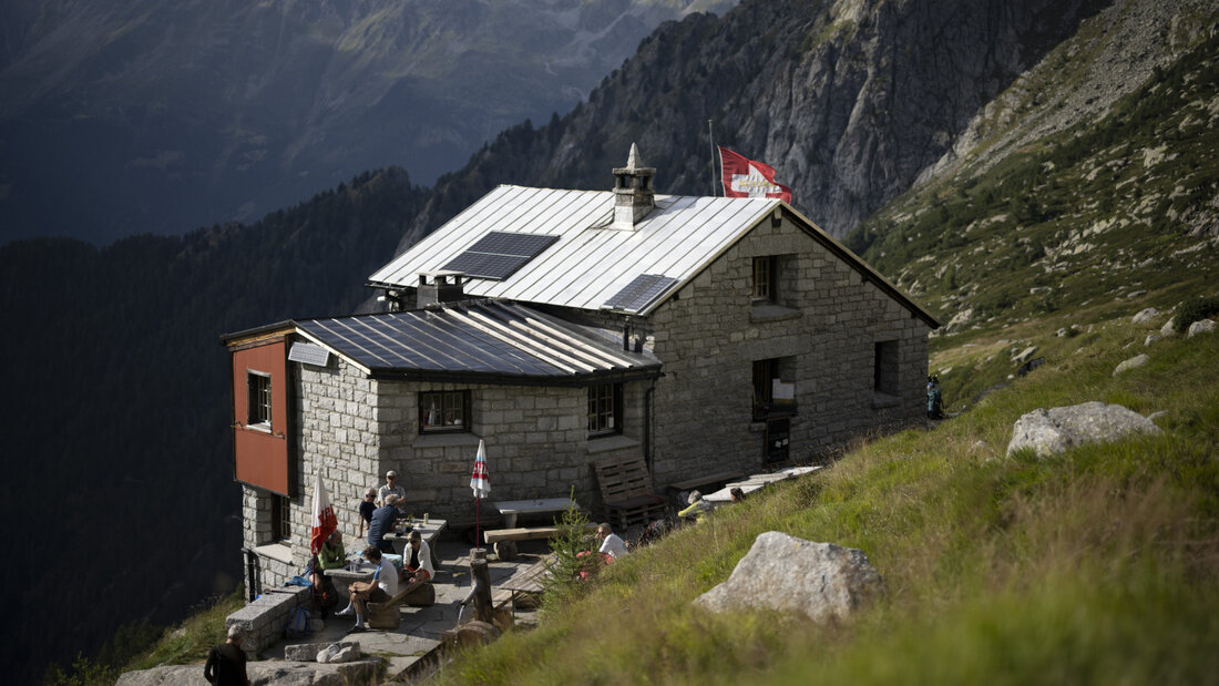 Sciora Hütte: Kollektivunterkünfte wie SAC-Hütten haben von April bis Juni 2026 mehr Übernachtungen gezählt. (Archivbild) 20260828090046379.jpg