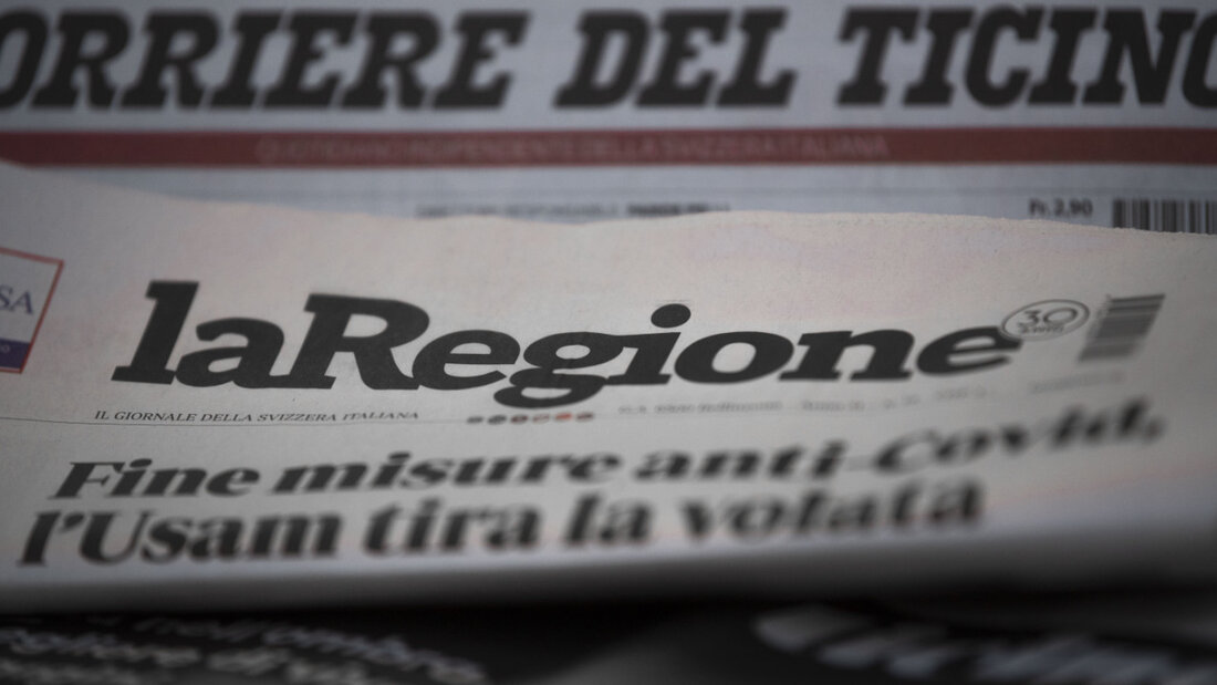 Die Medien-Gewerkschaft Syndicom zeigt sich besorgt über die Strafanzeigen und die Zivilklage gegen Medienschaffende beziehungsweise Medienunternehmen im Tessin. Im Bild: Die betroffene Tessiner Tageszeitung "La Regione". (Symbolbild) 20260206090018401.jpg