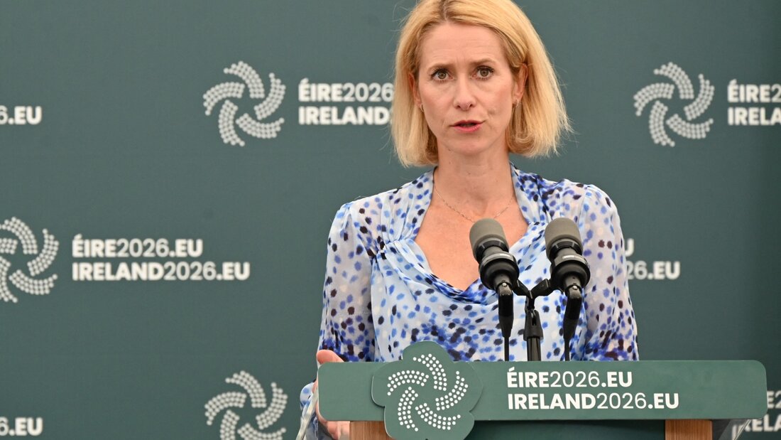 EU-Außenbeauftragte Kaja Kallas, Hohe Vertreterin der Union für Außen- und Sicherheitspolitik sowie Vizepräsidentin der Europäischen Kommission Europäische Union, gibt ein Pressestatement beim Informellen Treffen der Verteidigungsminister der EU-Staaten. Foto: Ansgar Haase/dpa 20260901224414419.jpg