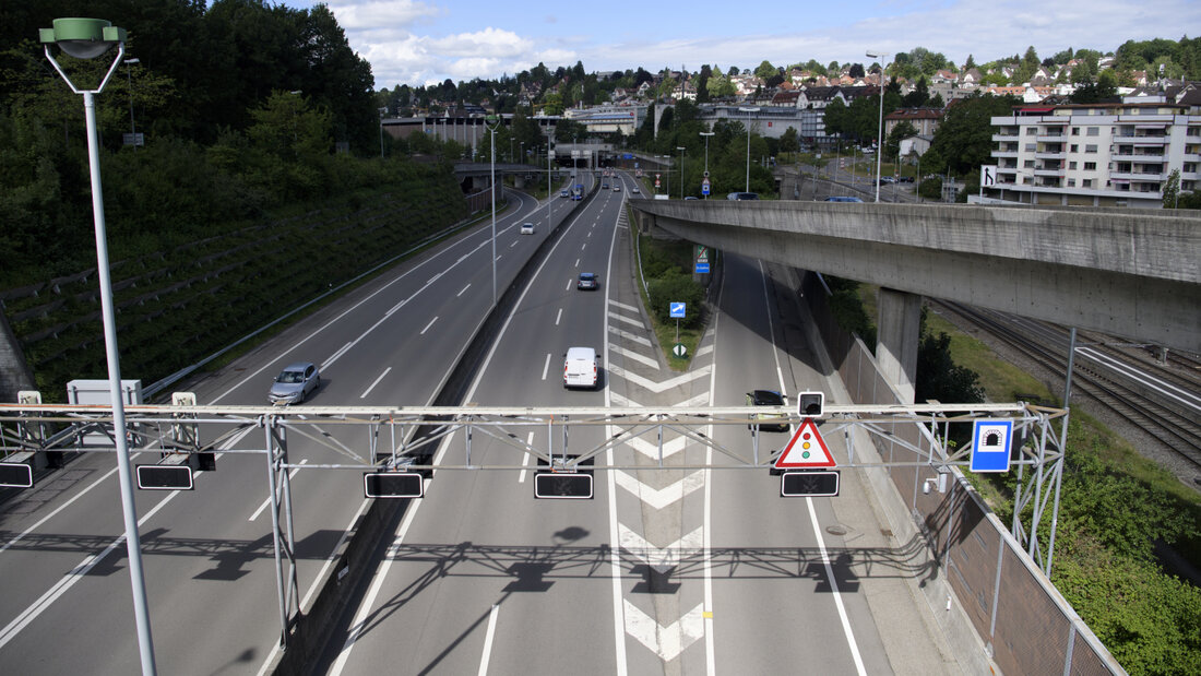 Eines der umstrittenen Projekte der Vorlage Verkehr 45 ist der Ausbau der St. Galler Stadtautobahn. (Archivbild) 20260917125421093.jpg