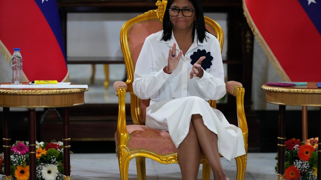 ARCHIV - Venezuelas amtierende Pr‰sidentin Delcy RodrÌguez. Foto: Ariana Cubillos/AP/dpa/Archivbild 20260923172338389.jpg
