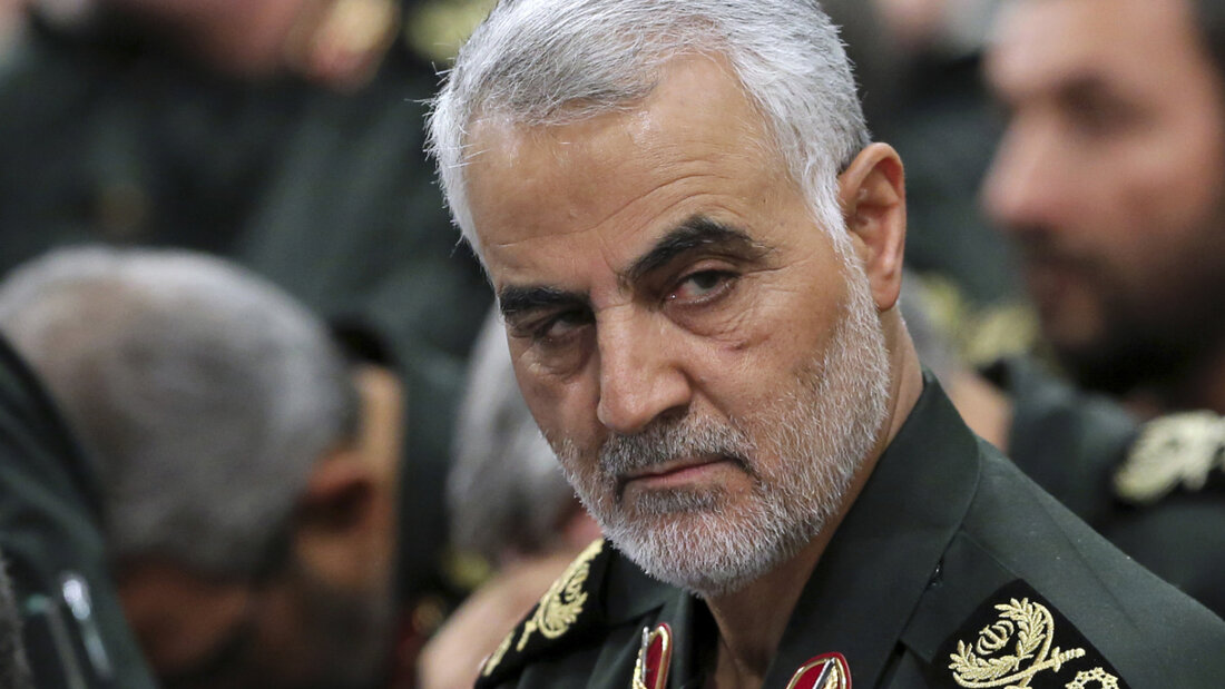 ARCHIV - Der 2020 getötete iranische General Ghassem Soleimani. Foto: Uncredited/Office of the Iranian Supreme Leader/AP/dpa 20260404183318530.jpg