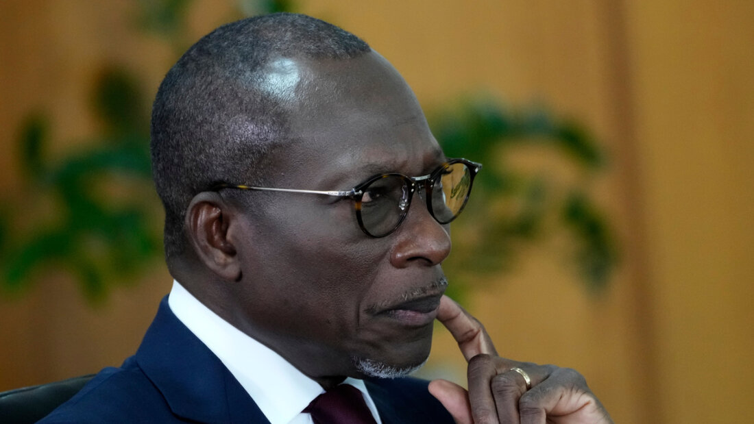 ARCHIV - Benins Präsident Patrice Talon darf sich nicht mehr zur Wahl stellen. Foto: Eraldo Peres/AP/dpa/Archivbild 20260412072803661.jpg