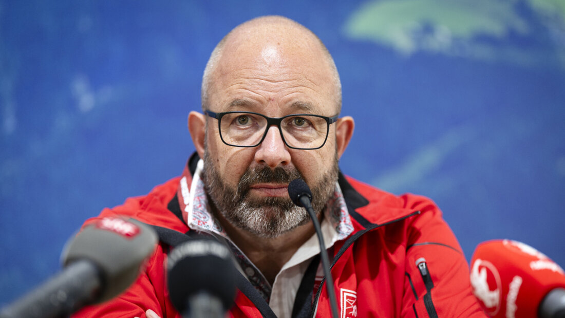 OK-Präsident Jakob Kamm während der Medienkonferenz am Samstagvormittag am ESAF in Mollis. 20250830115843666.jpg