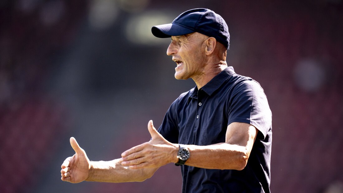 Zum Verzweifeln: Trotz viel Einsatz kann das junge GC-Team seinem Chefcoach Peter Zeidler kein Geschenk zum 64. Geburtstag machen 20260809151033909.jpg