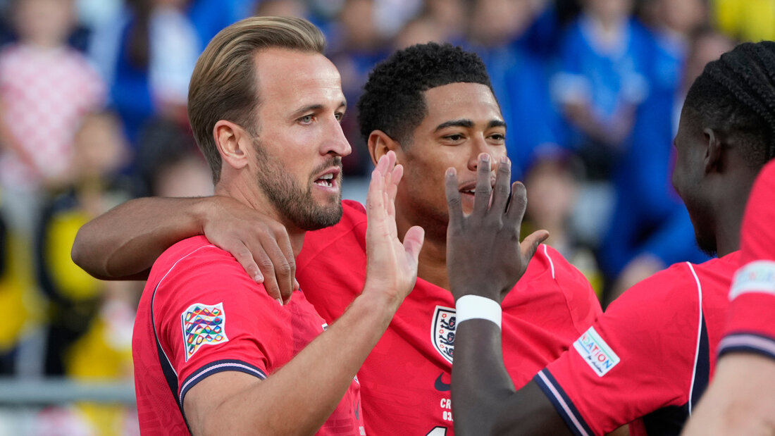 Harry Kane und Jude Bellingham (von links) zerzausen Kroatiens Defensive 20261003195528202.jpg