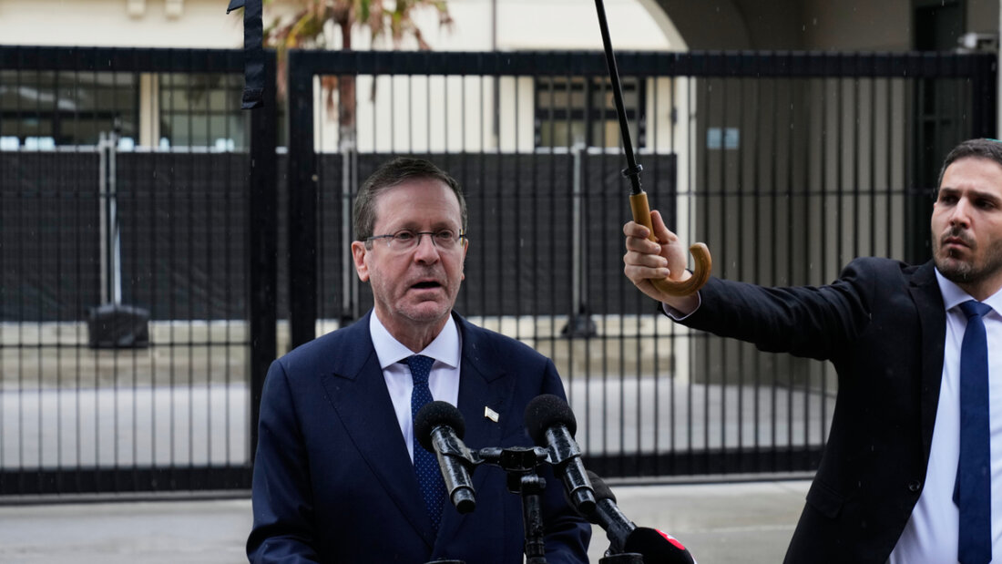 Israels Staatspräsident Isaac Herzog bei einem Besuch in Australien. Foto: Rick Rycroft/AP/dpa/Archivbild 20260218183318883.jpg