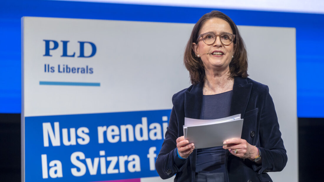 Die Co-Präsidentin der FDP und St. Galler Nationalrätin Susanne Vincenz-Stauffacher an der Delegiertenversammlung in Genf. 20260131123340931.jpg