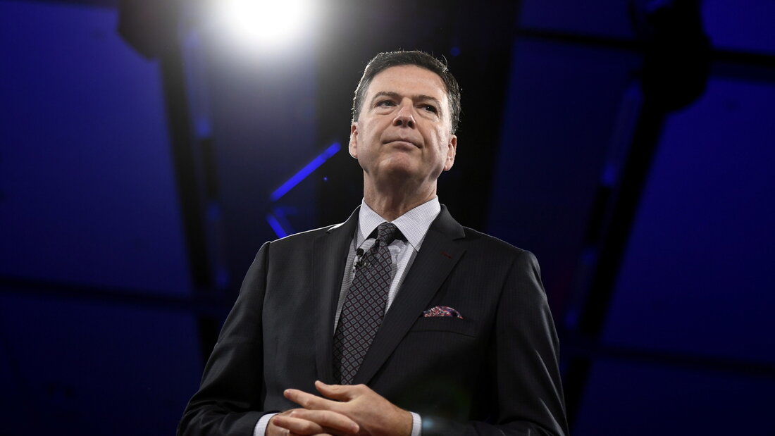 ARCHIV - 05.06.2018, Kanada, Ottawa: James Comey, ehemaliger FBI-Direktor, spricht auf der Konferenz Canada 2020. Foto: Justin Tang/The Canadian Press/AP/dpa 20260927103633624.jpg