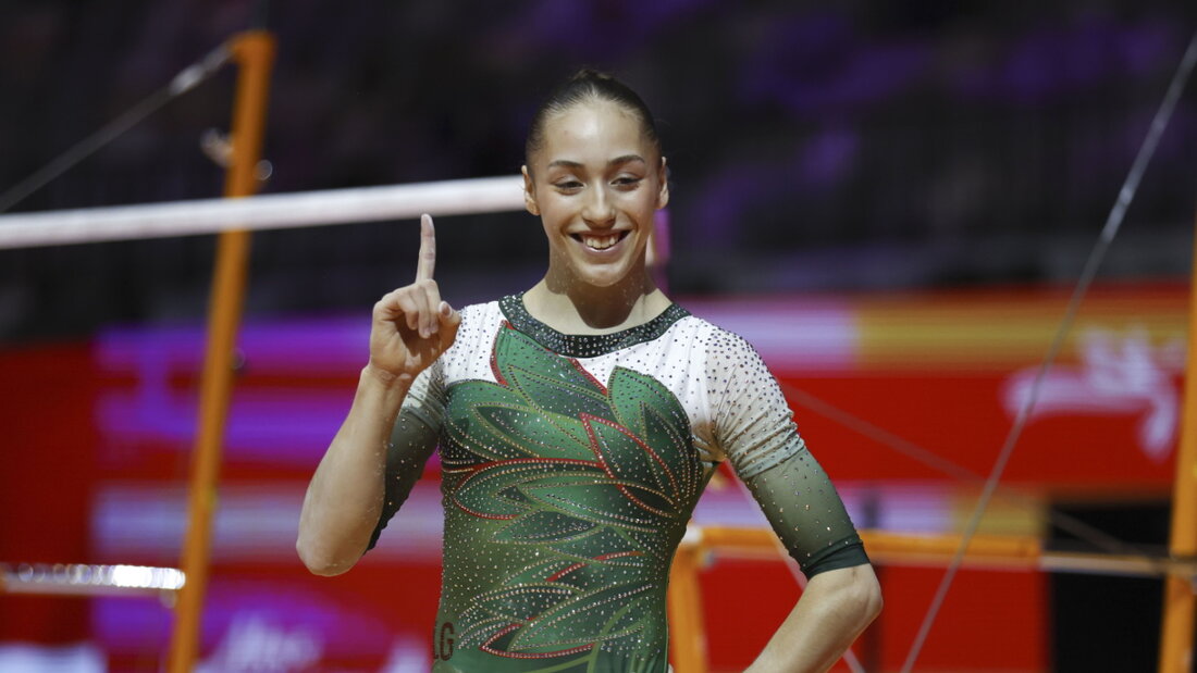 Die Algerierin Kaylia Nemour freut sich über ihren ersten WM-Titel 20251024145038867.jpg