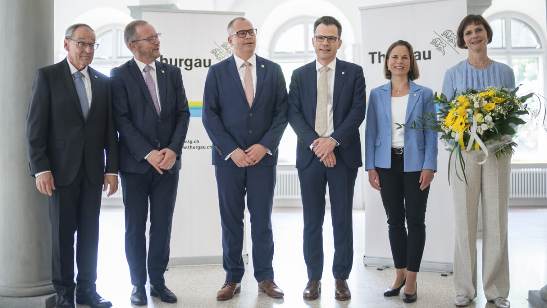 Der seit Mai 2025 neu zusammengesetzte Thurgauer Regierungsrat hat eine Zwischenbilanz seiner Tätigkeit veröffentlicht. (Archivbild) 20260616143547766.jpg