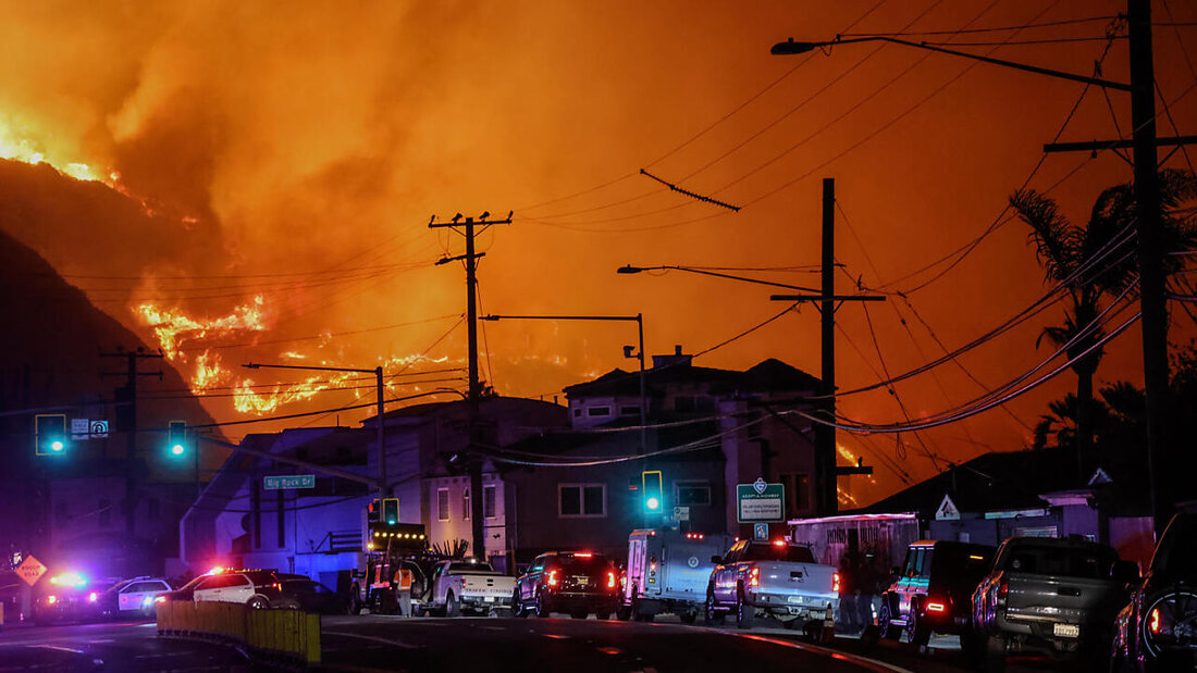 Im wohlhabenden Stadtteil Pacific Palisades von Los Angeles am Rande von Malibu ist ein Feuer ausgebrochen. Foto: Amy Katz/ZUMA Press Wire/dpa 20250108140327952.jpg