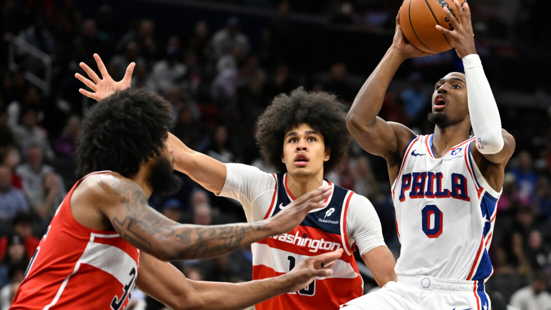 Kyshawn George (Bildmitte) kassiert mit den Washington Wizards im vierten Saisonspiel die dritte Niederlage 20251029065719163.jpg