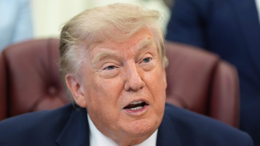 US-Präsident Donald Trump spricht im Oval Office des Weißen Hauses. Foto: Alex Brandon/AP/dpa 20260803211609595.jpg